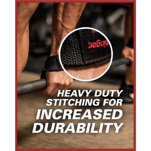 Harbinger Padded Cotton Lifting Straps with NeoTek Cushioned Wrist (Pair) - Picture 6 of 7